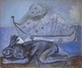 Barque nalades et faune blesse 1937 kubist Pablo Picasso